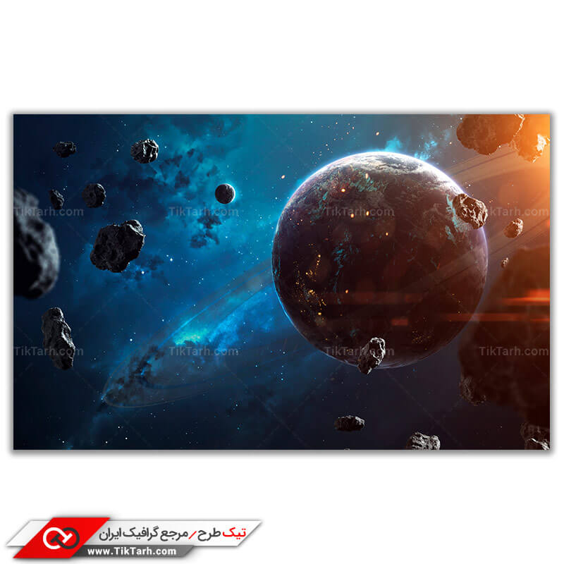 تصویر گرافیکی تخیلی سیاره زحل