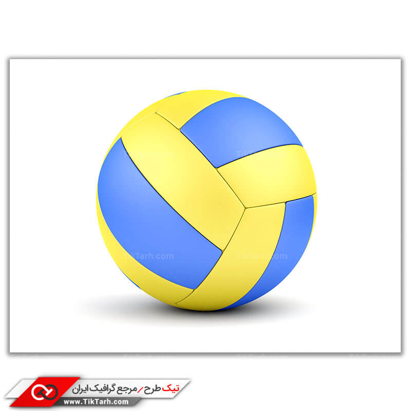 عکس باکیفیت از توپ والیبال زرد و آبی
