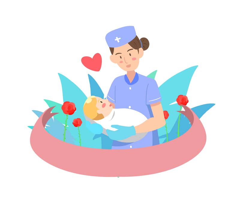 دانلود وکتور مفهومی با طرح پرستار و کودک
