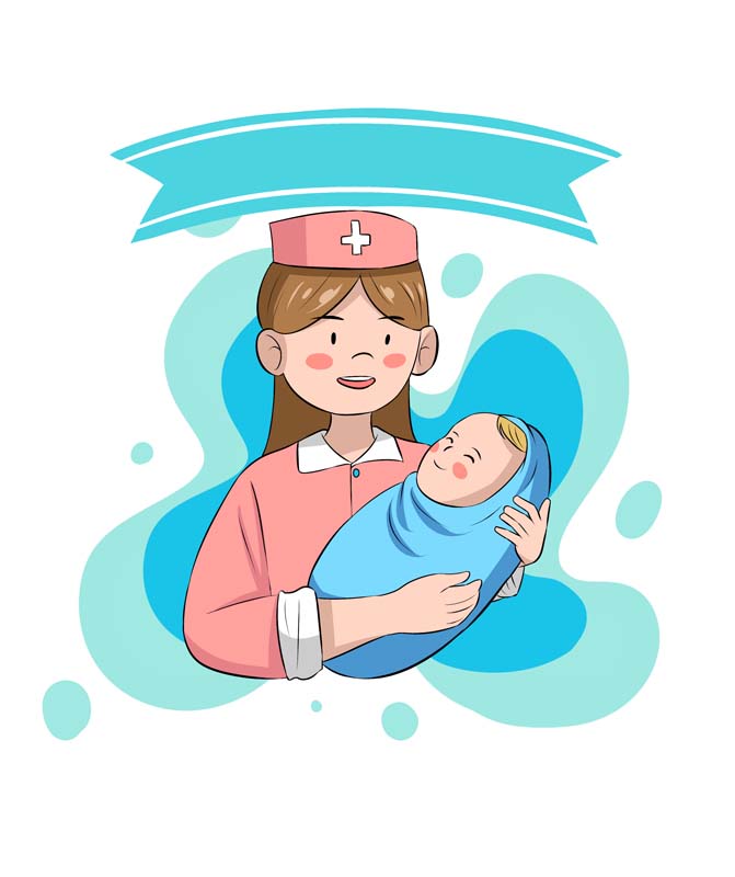 وکتور مفهومی با کیفیت با طرح زایمان