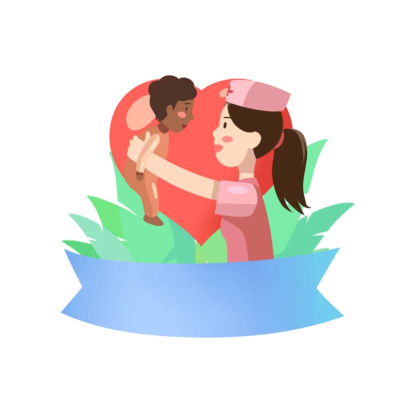 وکتور مفهومی باکیفیت با طرح زایمان