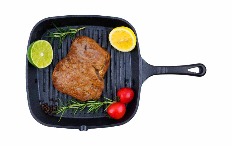 دانلود طرح گوشت استیک کبابی داخل ماهی تابه