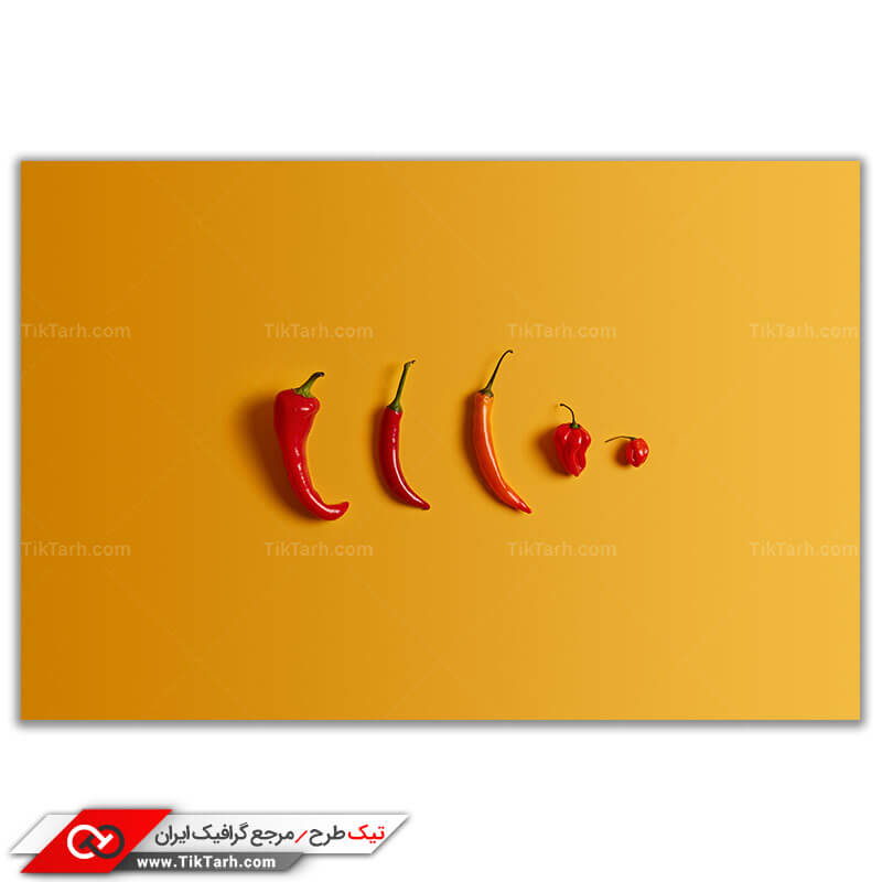 تصویر باکیفیت پنج عدد فلفل
