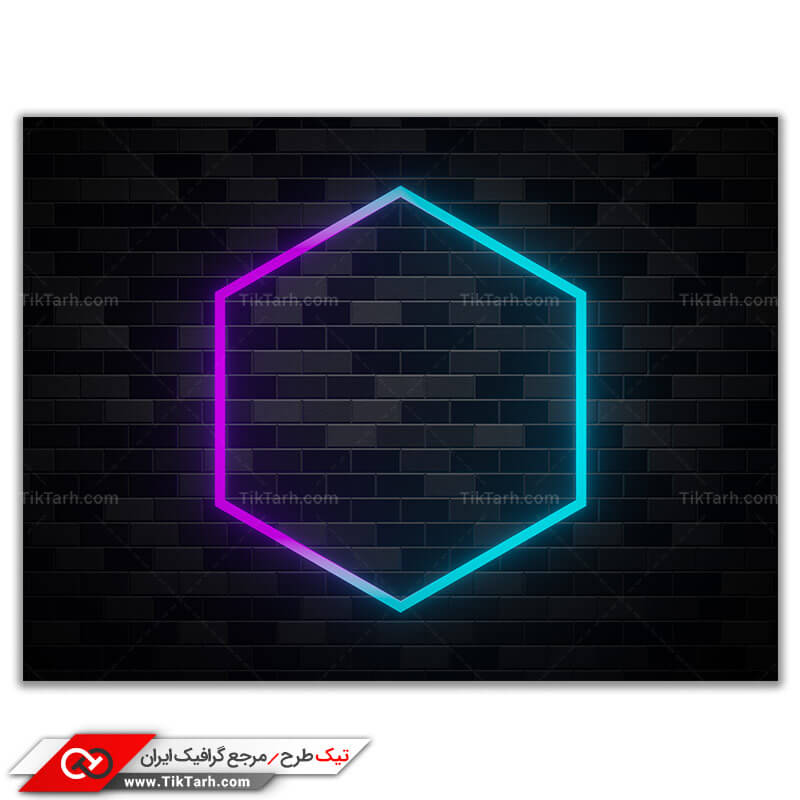 تصویر باکیفیت شش ضلعی دو رنگ