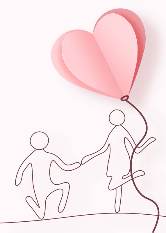 پس زمینه گرافیکی قلب برجسته