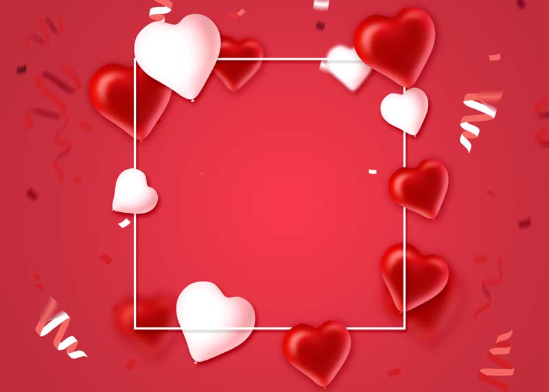پس زمینه لایه باز کادر مربع قلبی