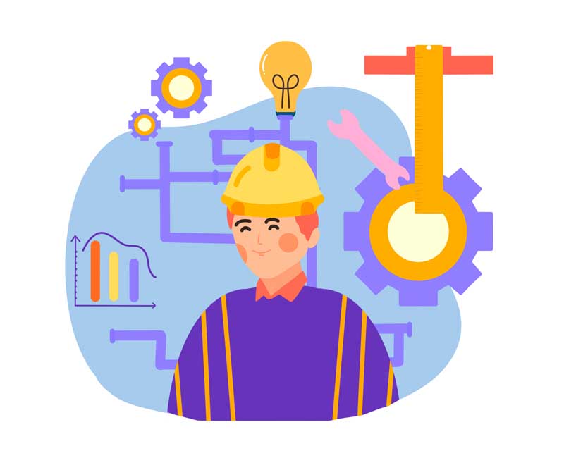 وکتور مفهومی رافیکی با طرح مهندسی آب