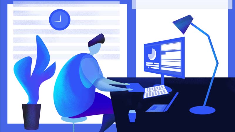 وکتور مفهومی لایه باز با طرح مهندس کامپیوتر