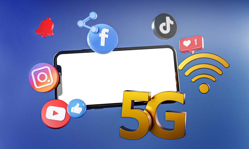 دانلود عکس شبکه های اجتماعی با اینترنت 5G