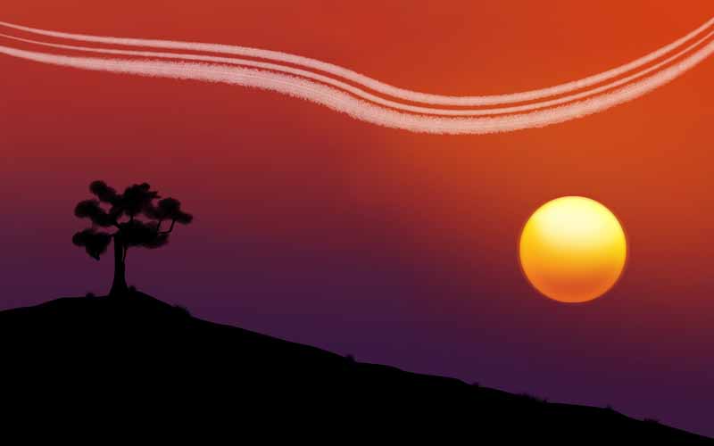 عکس فانتزی غروب آفتاب