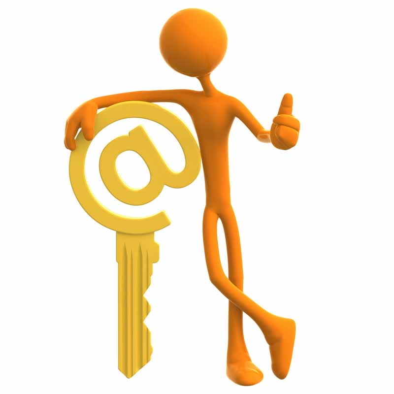 عکس آدمک و رمز ایمیل