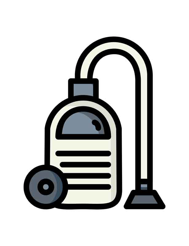 طرح کلیپ آرت جاروبرقی سفید