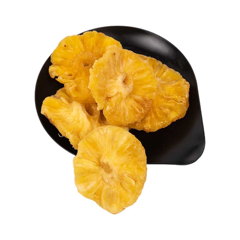 طرح آناناس خشک داخل بشقاب مشکی