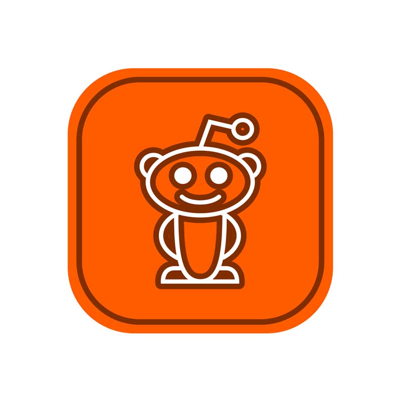 دانلود طرح آیکون نارنجی ردیت
