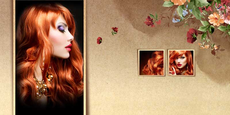 دانلود فون لایه باز عکس با نقاشی گلها