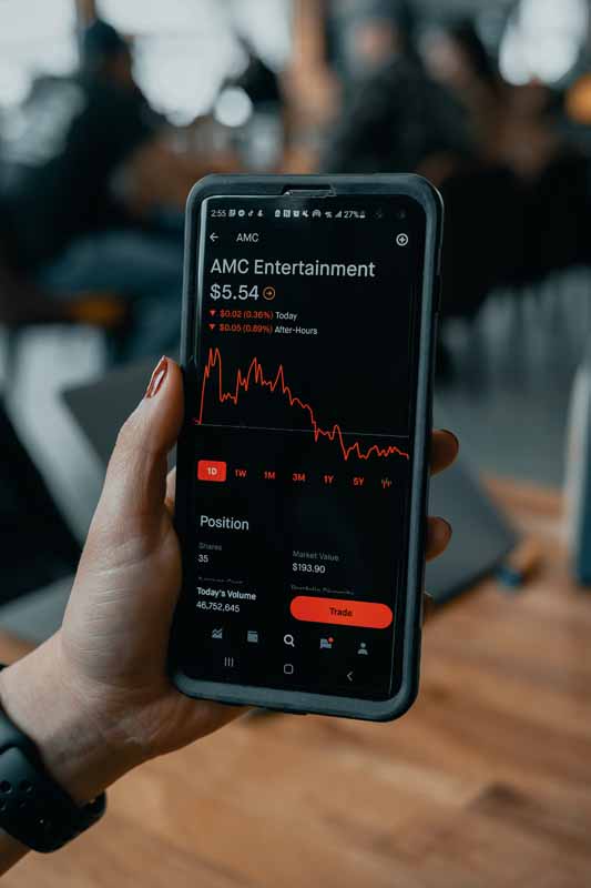 دانلود عکس با کیفیت نمودار سهام در موبایل