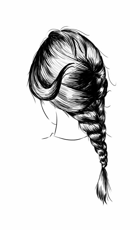 طرح لایه باز کلیپ آرت مد موی بافته