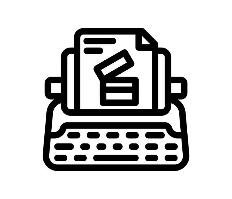 طرح کلیپ آرت ماشین تایپ سفید