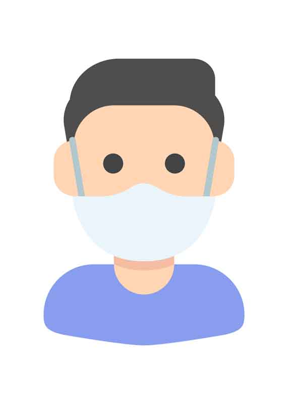 طرح کلیپ آرت مرد ماسک زده
