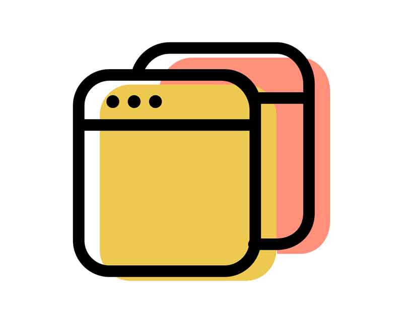 طرح آیکون دو صفحه