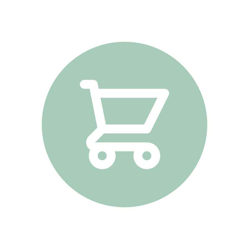 طرح آیکون سبد خرید سبز