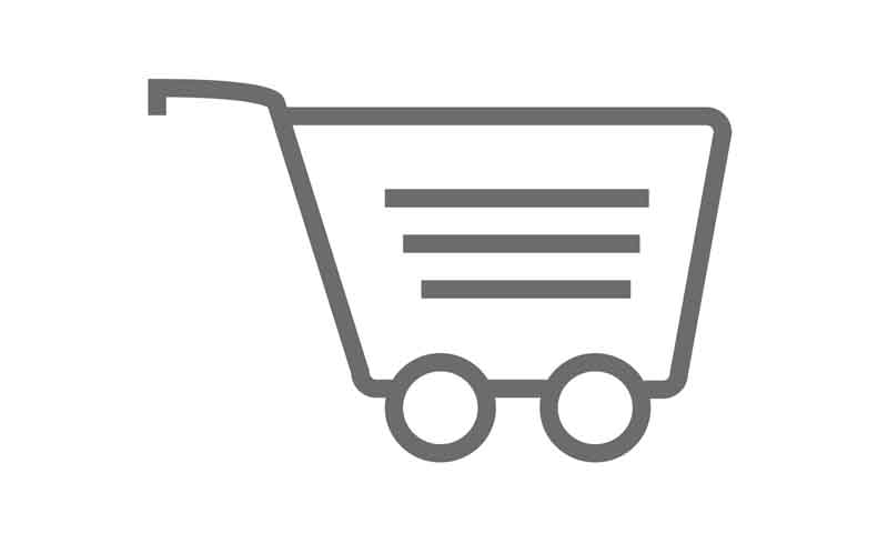 طرح آیکون سبد خرید سفید