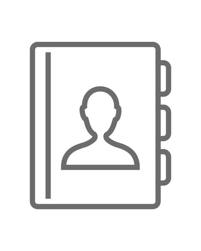 دانلود طرح آیکون دفترچه مخاطبین آنلاین