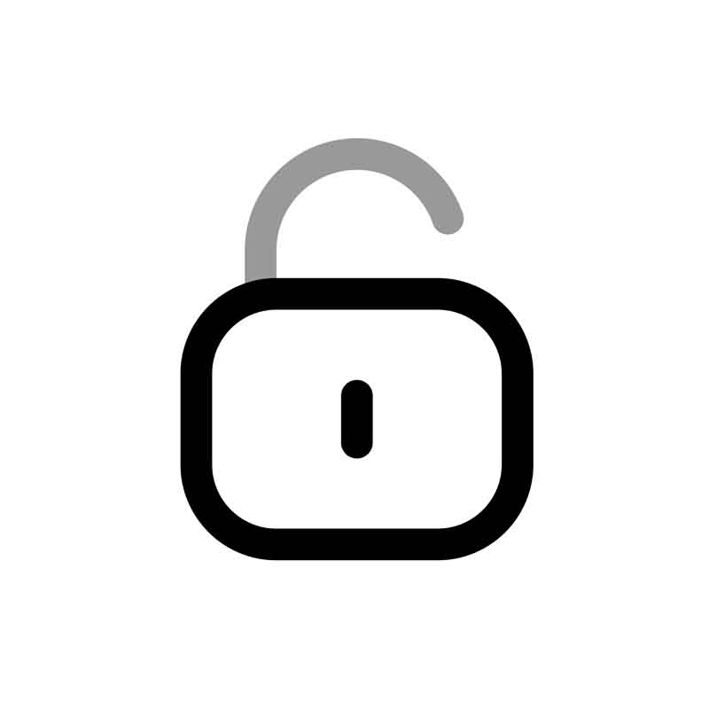 دانلود طرح آیکون قفل باز