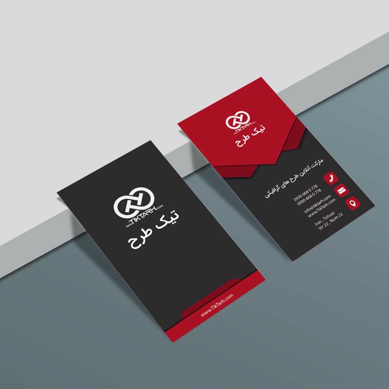 موکاپ کارت ویزیت کنار لبه