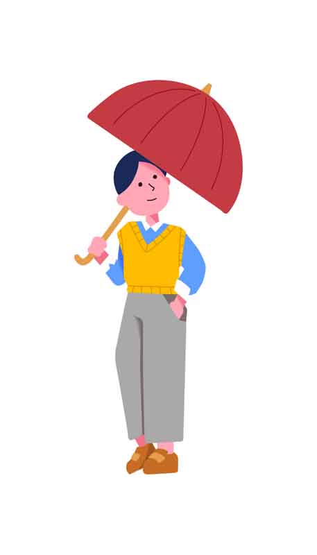 دانلود وکتور مفهومی دختری با چتر