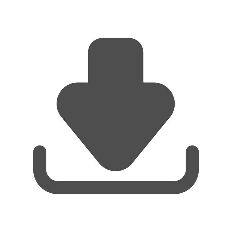 طرح آیکون دانلود سیاه