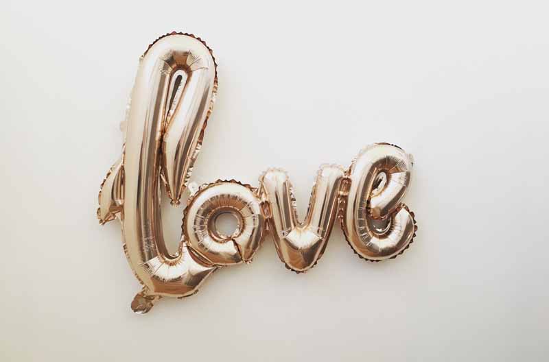 عکس بادکنک کلمه love