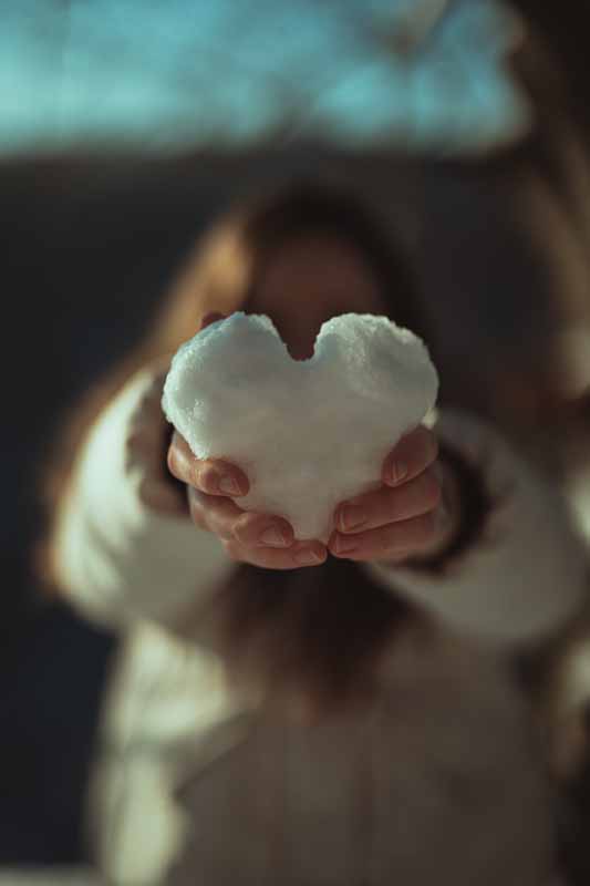 دانلود عکس گوله برف طرح قلب