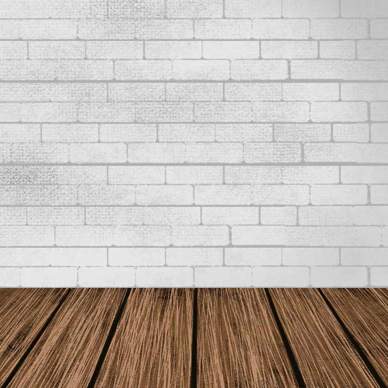 دانلود طرح پس زمینه نقاشی زمین چوبی و دیوار آجری