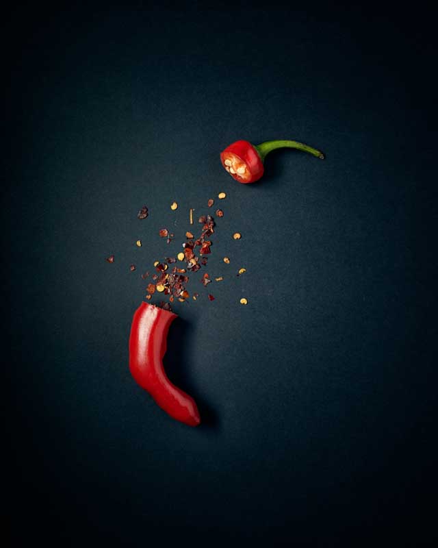 دانلود تصویر فلفل قرمز برش خورده