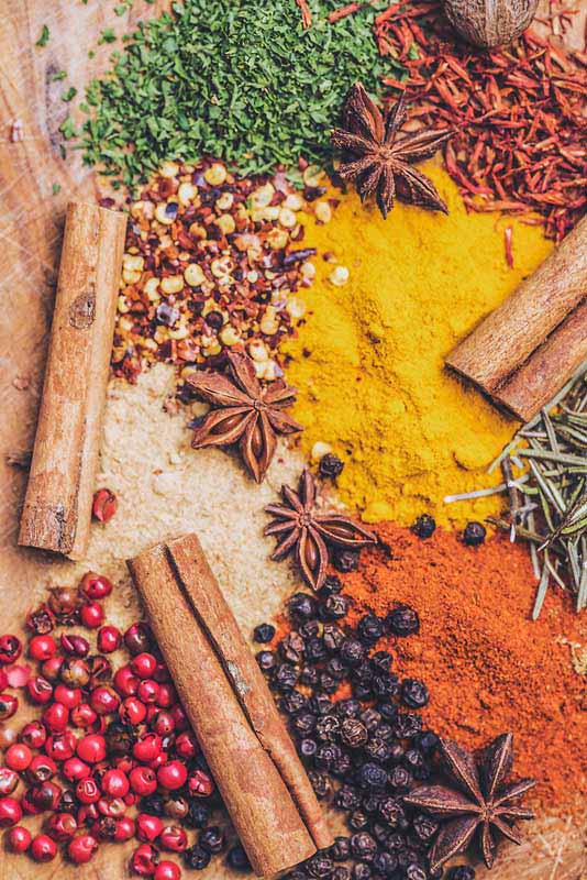 دانلود عکس گرافیکی انواع ادویه رنگارنگ