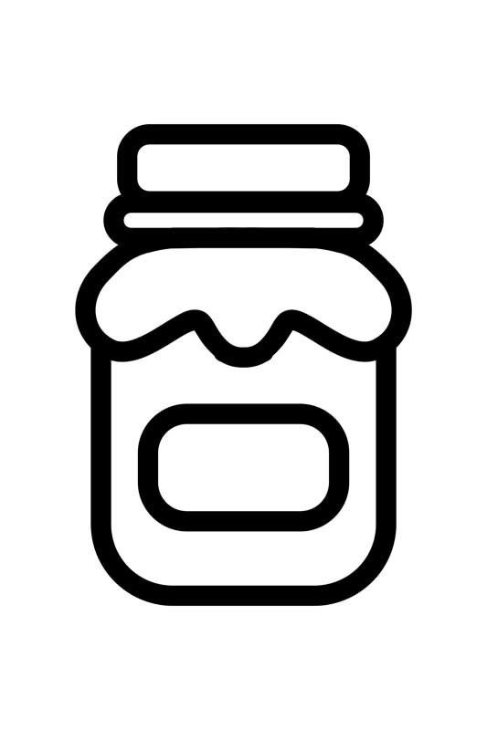 طرح آیکون شیشه مربا