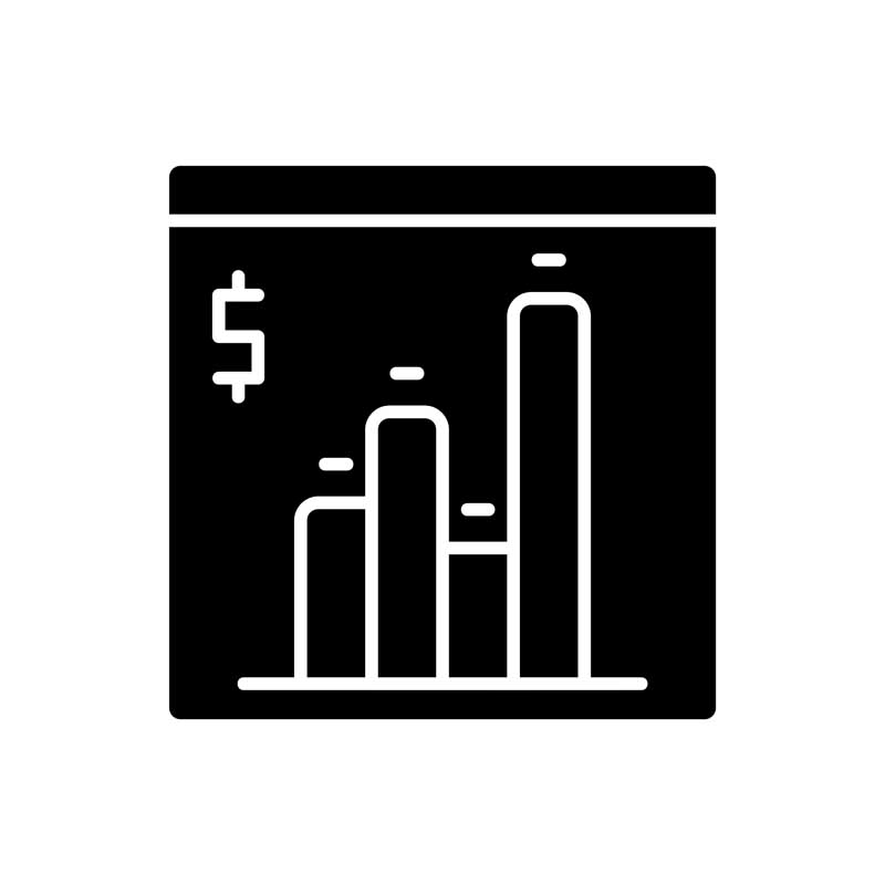 طرح آیکون نمودار قیمت
