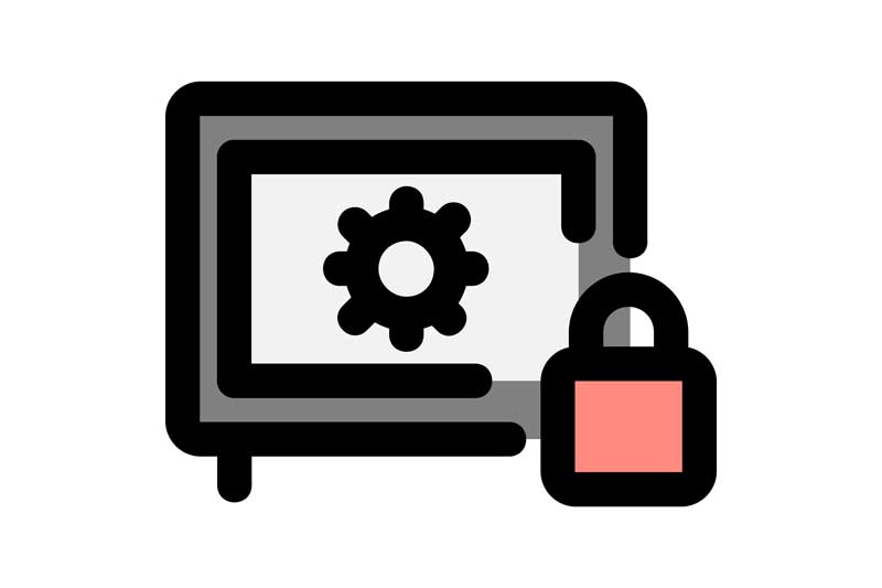 طرح آیکون تنظیمات امنیتی