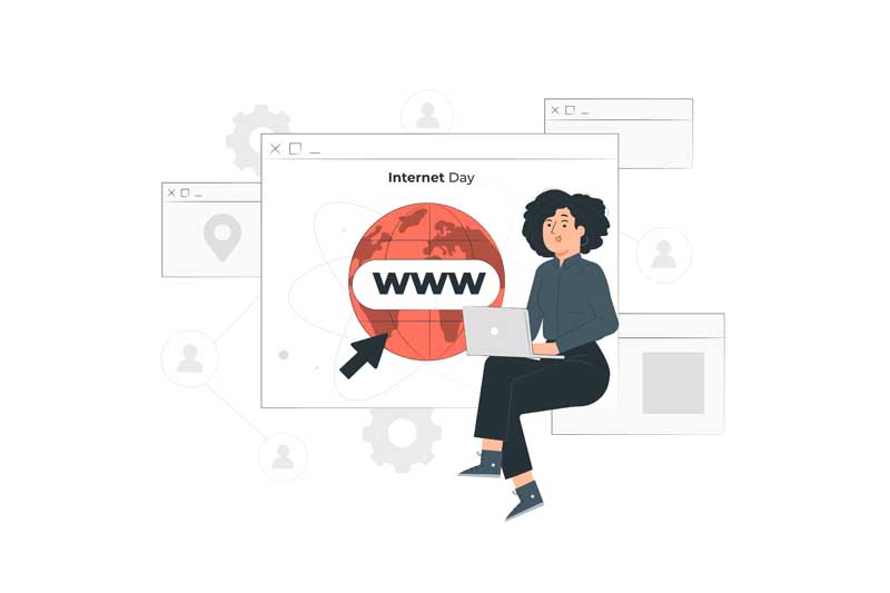 دانلود وکتور مفهومی روز اینترنت