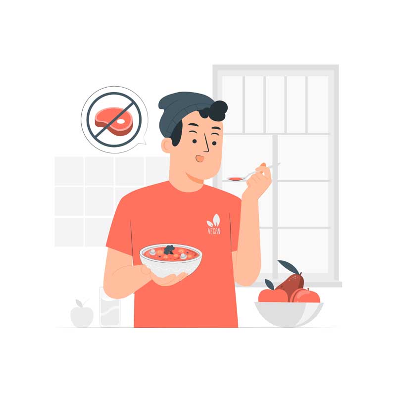 دانلود وکتور مفهومی گیاه خواری