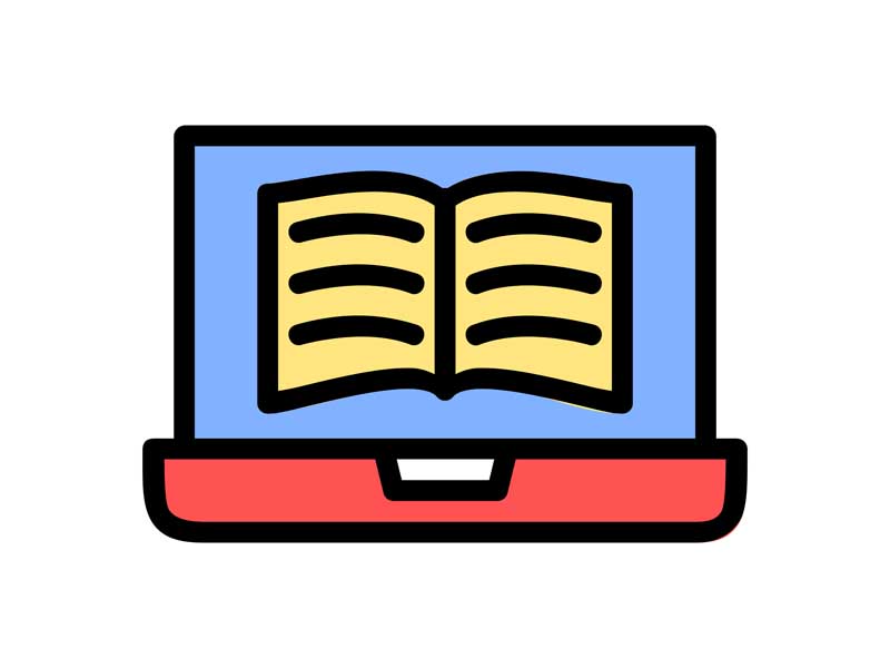 دانلود آیکون کتاب الکترونیکی لپ تاپ