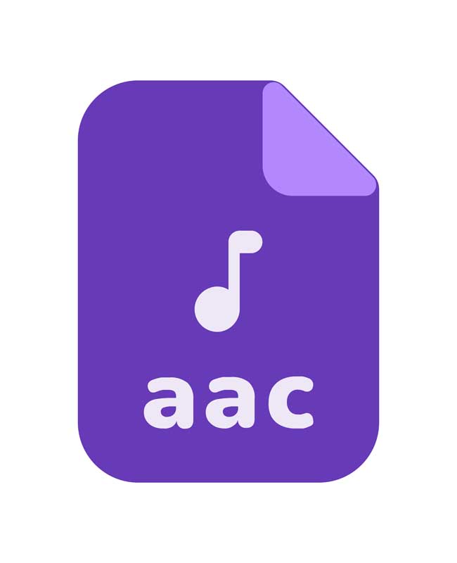 طرح آیکون فایل فرمت aac