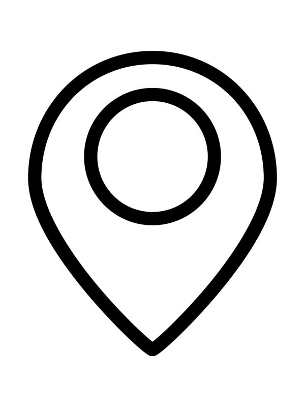 طرح آیکون لوکیشن با رنگ مشکی