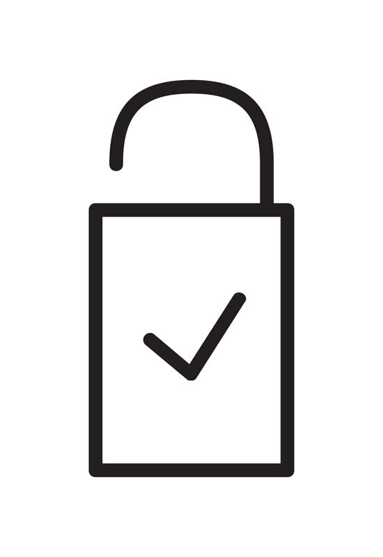 طرح آیکون باز شدن قفل