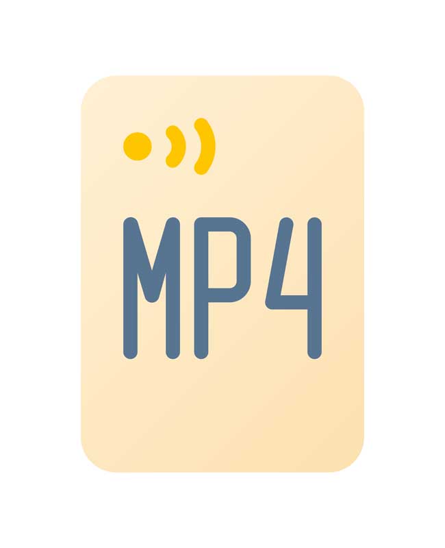طرح آیکون فرمت mp4 کرمی