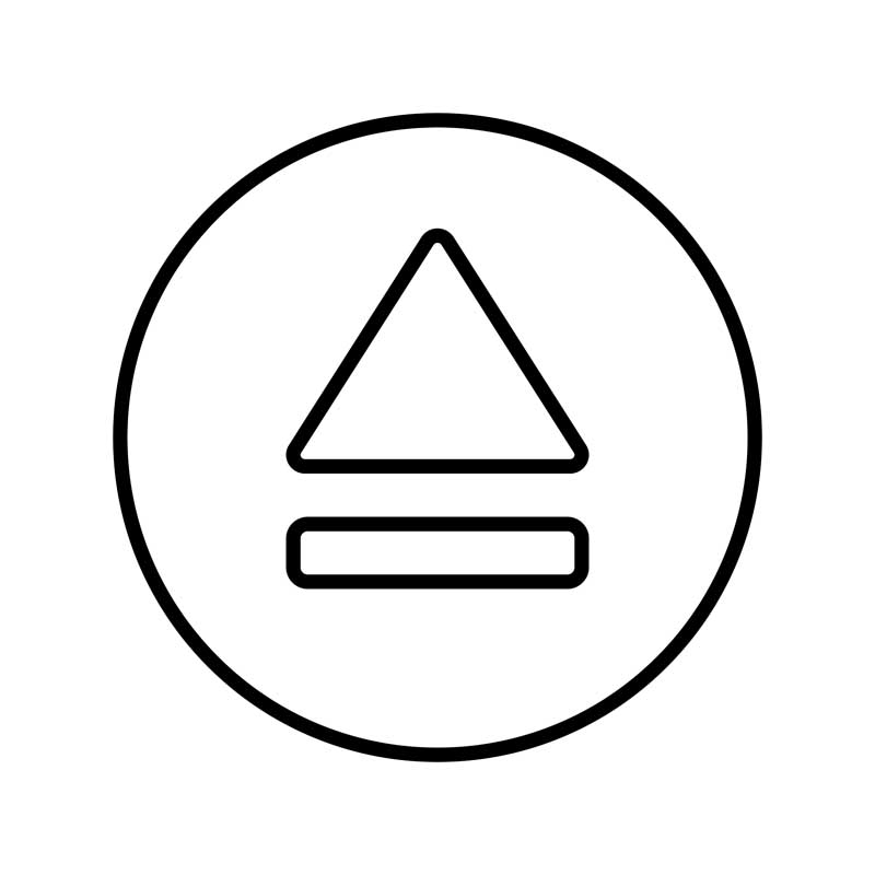 طرح آیکون بیرون آوردن دیسک