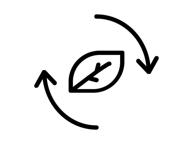طرح آیکون بازیافت و برگ