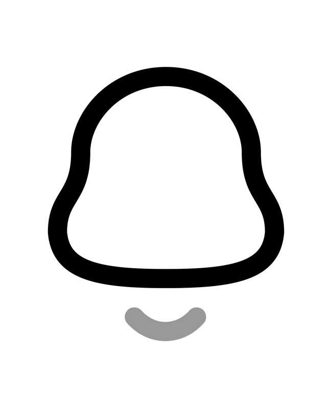 طرح با کیفیت آیکون زنگوله