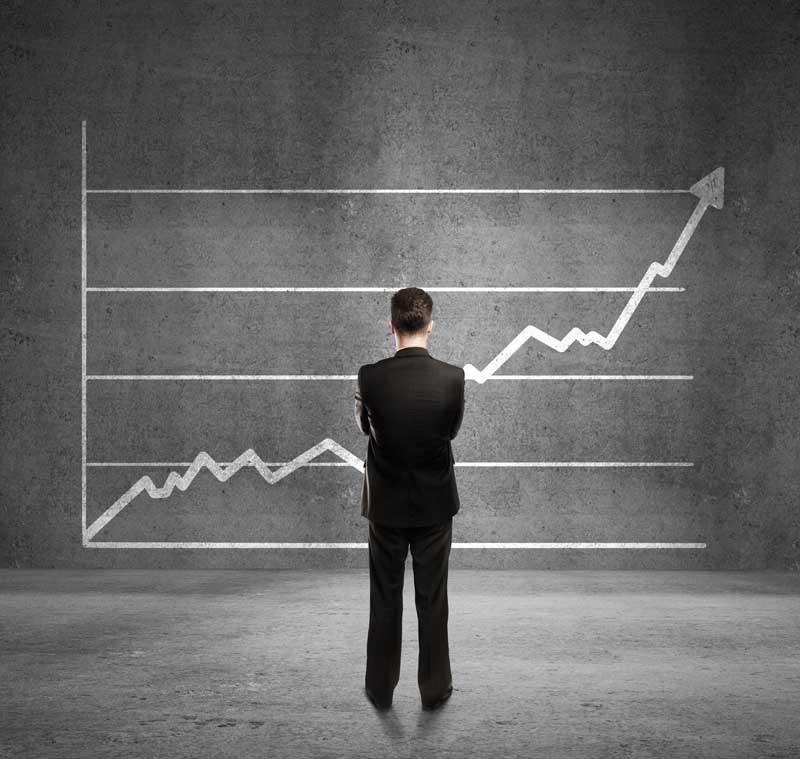 تصویر با کیفیت نمودار پیشرفت روی دیوار